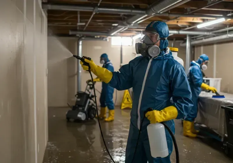 Basement Sanitization and Antimicrobial Treatment process in Amherst, WI